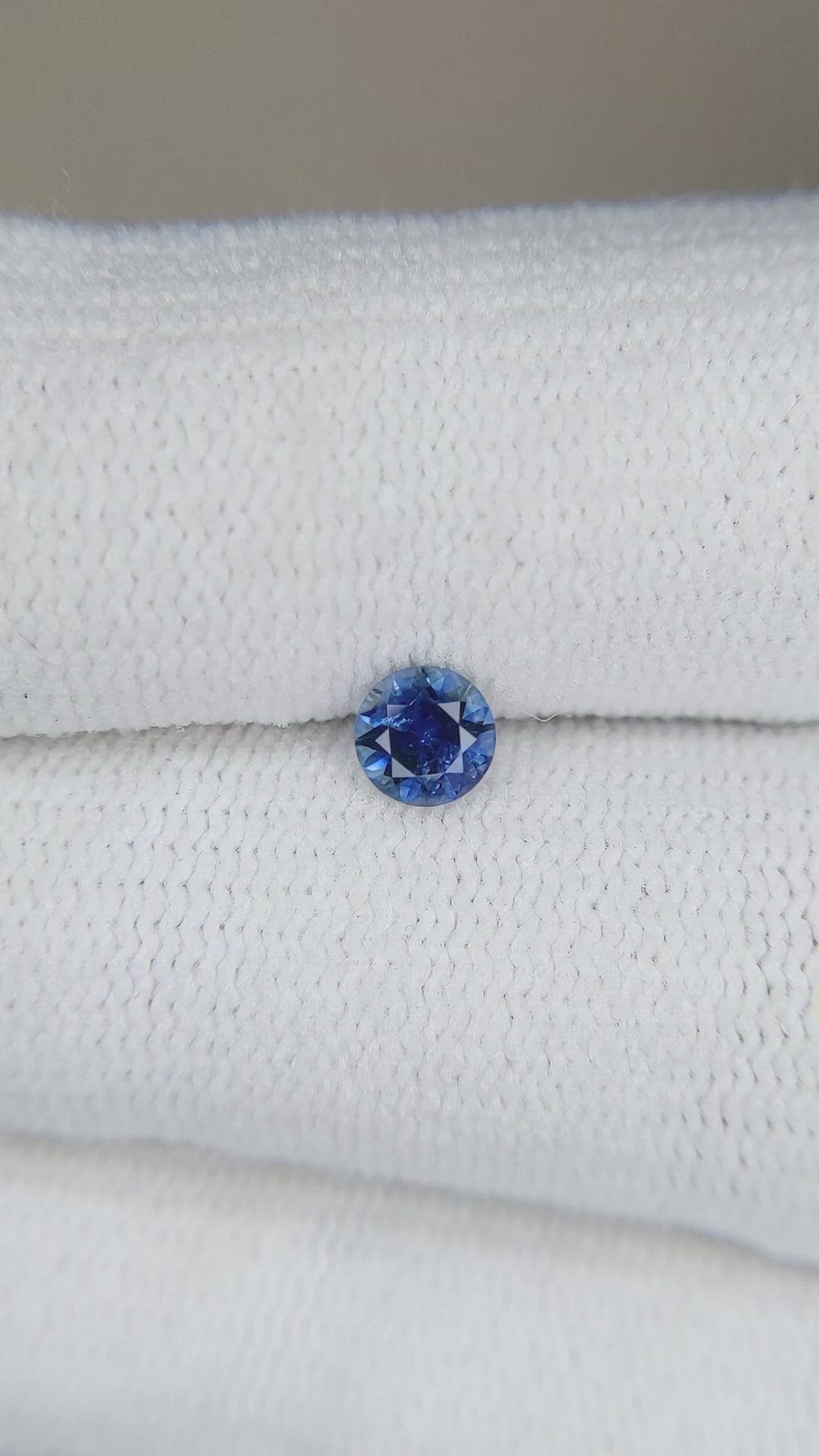 0.33 Ct. Blue Sapphire from Montana Size Video