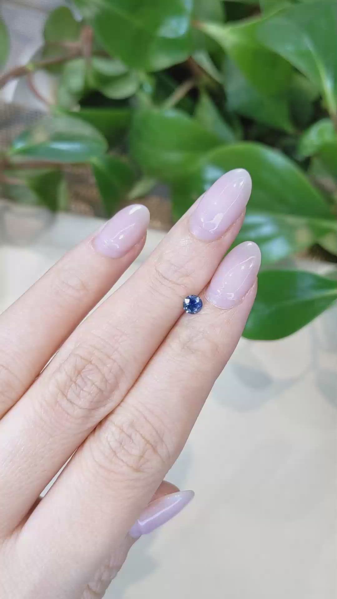 0.33 Ct. Blue Sapphire from Montana Size Video