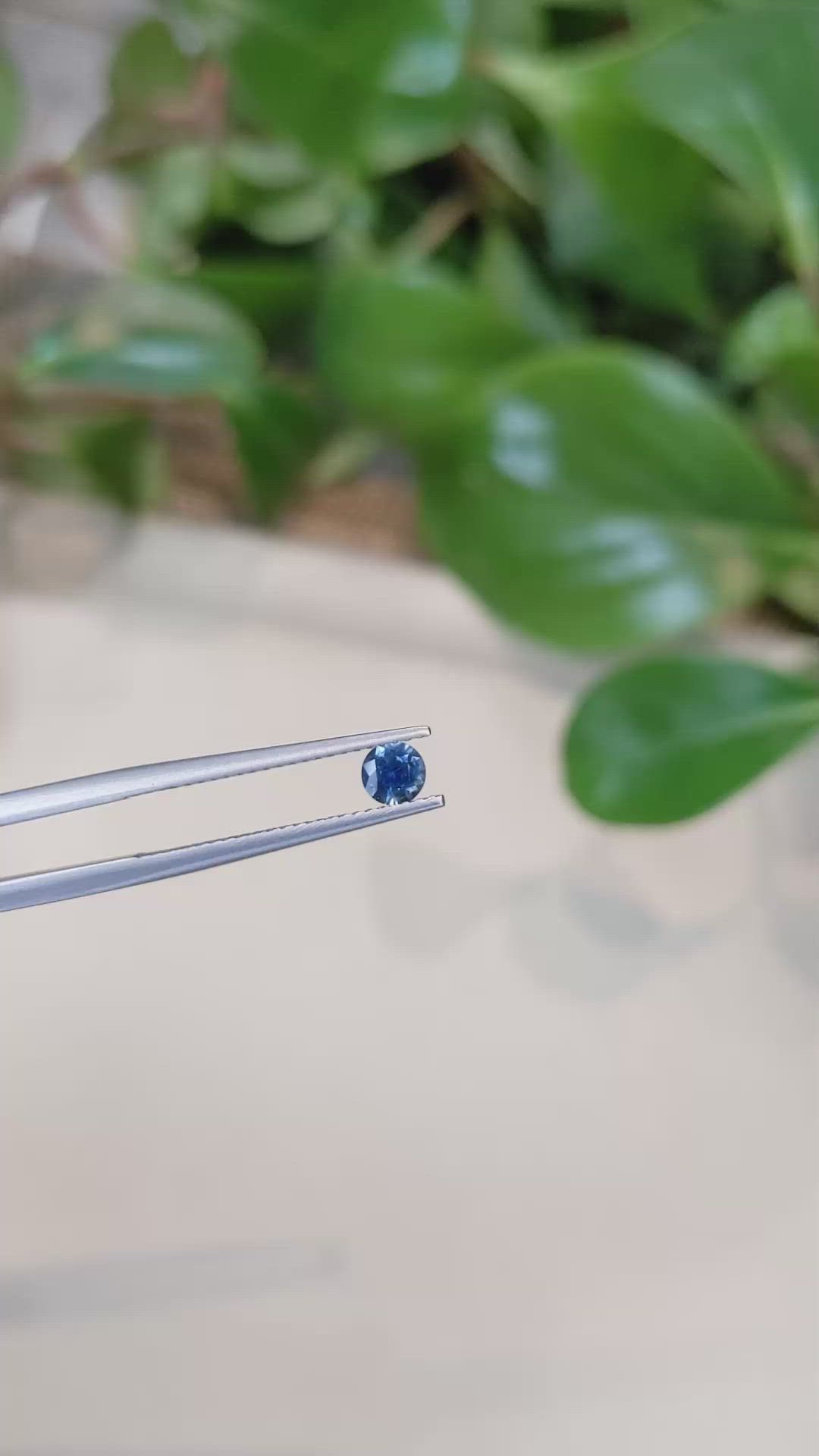 0.33 Ct. Blue Sapphire from Montana Size Video