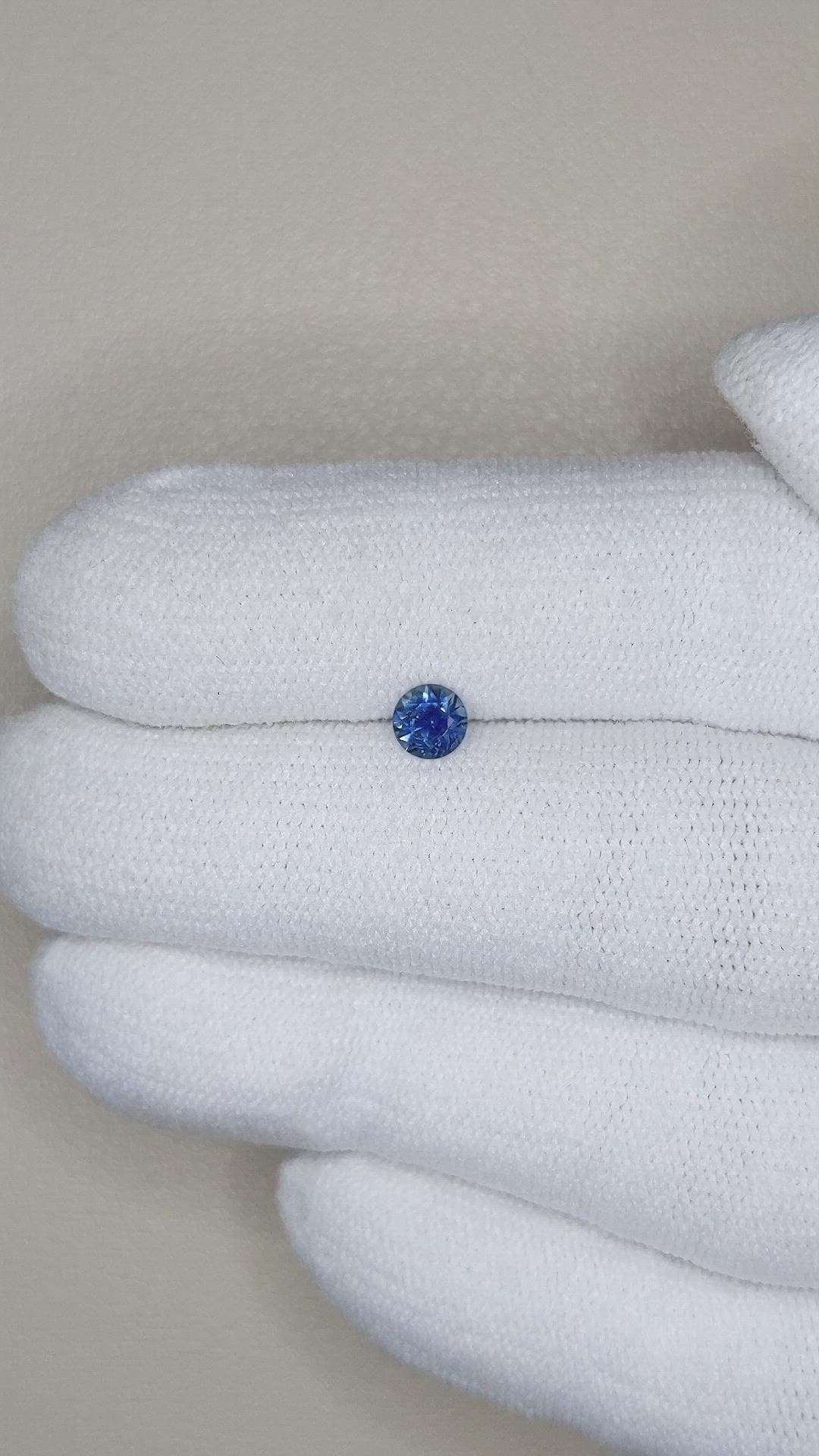 0.33 Ct. Blue Sapphire from Montana Size Video