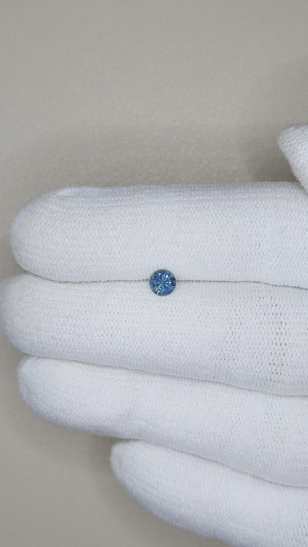 0.33 Ct. Greenish Blue Sapphire from Montana Size Video