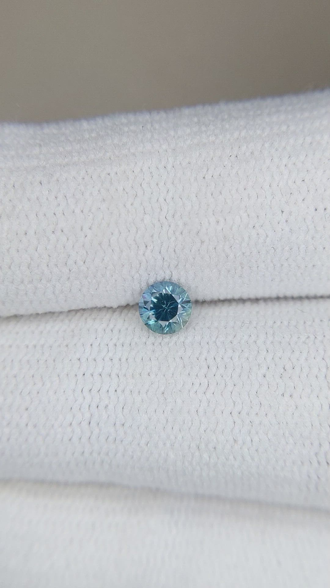0.33 Ct. Greenish Blue Sapphire from Montana Size Video