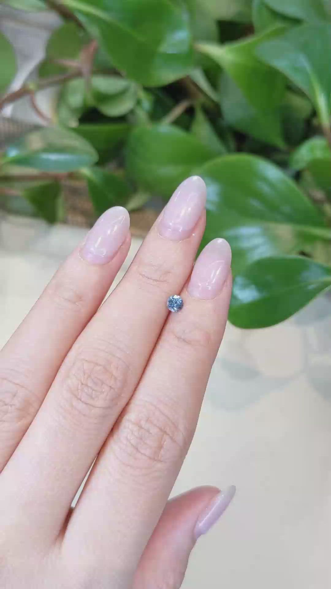 0.33 Ct. Greenish Blue Sapphire from Montana Size Video