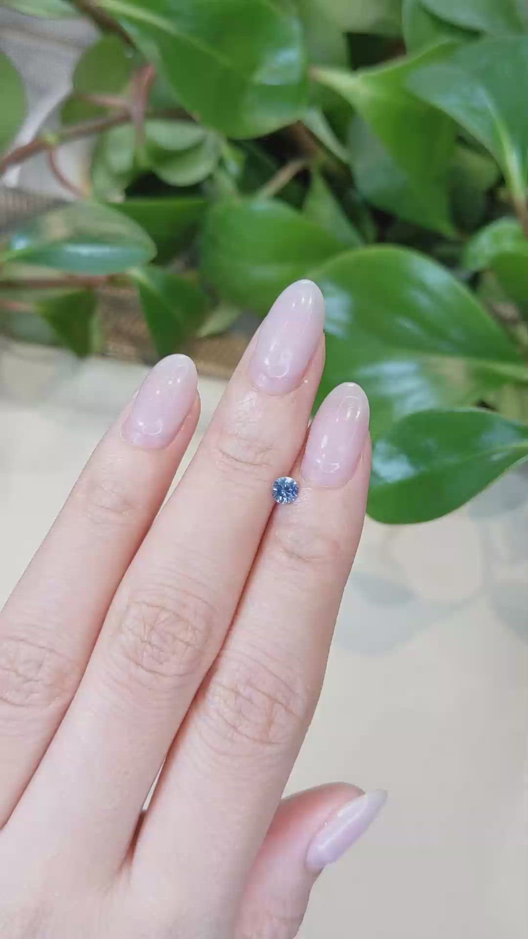 0.33 Ct. Blue Sapphire from Montana Size Video