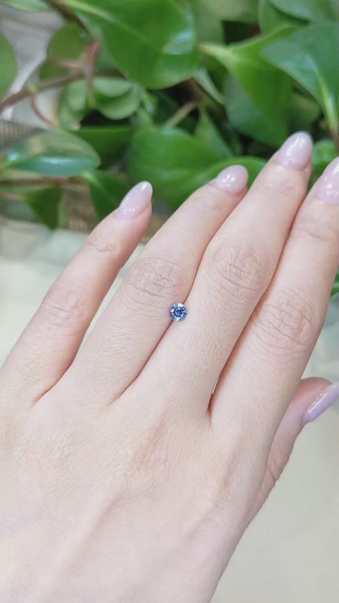 0.33 Ct. Blue Sapphire from Montana Size Video