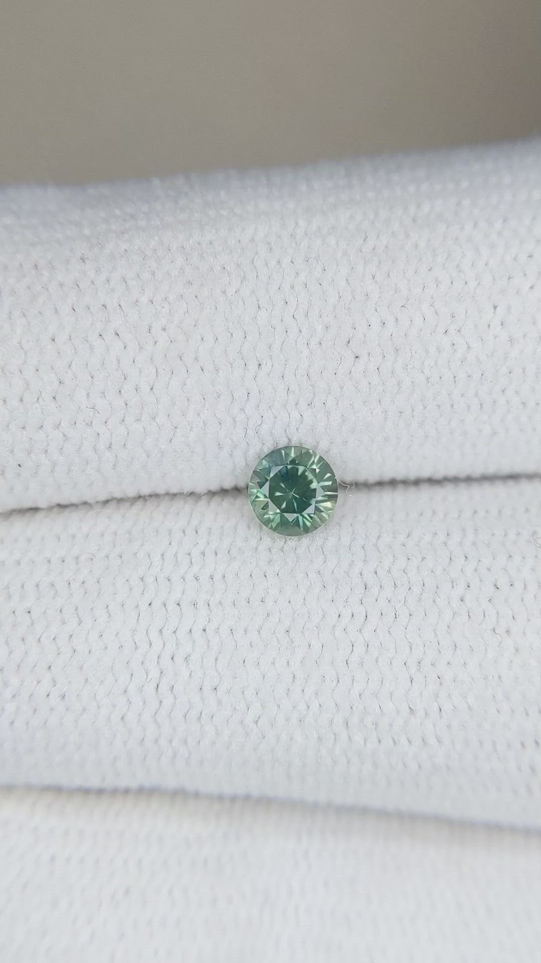 0.30 Ct. Green Sapphire from Montana Size Video