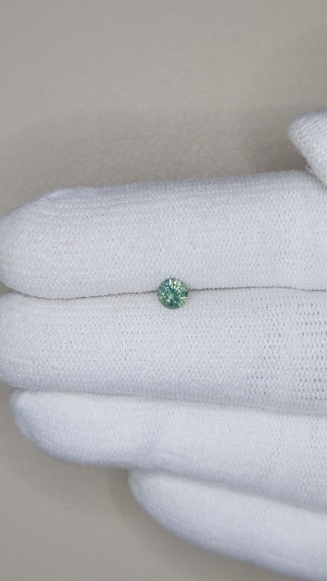 0.30 Ct. Green Sapphire from Montana Size Video