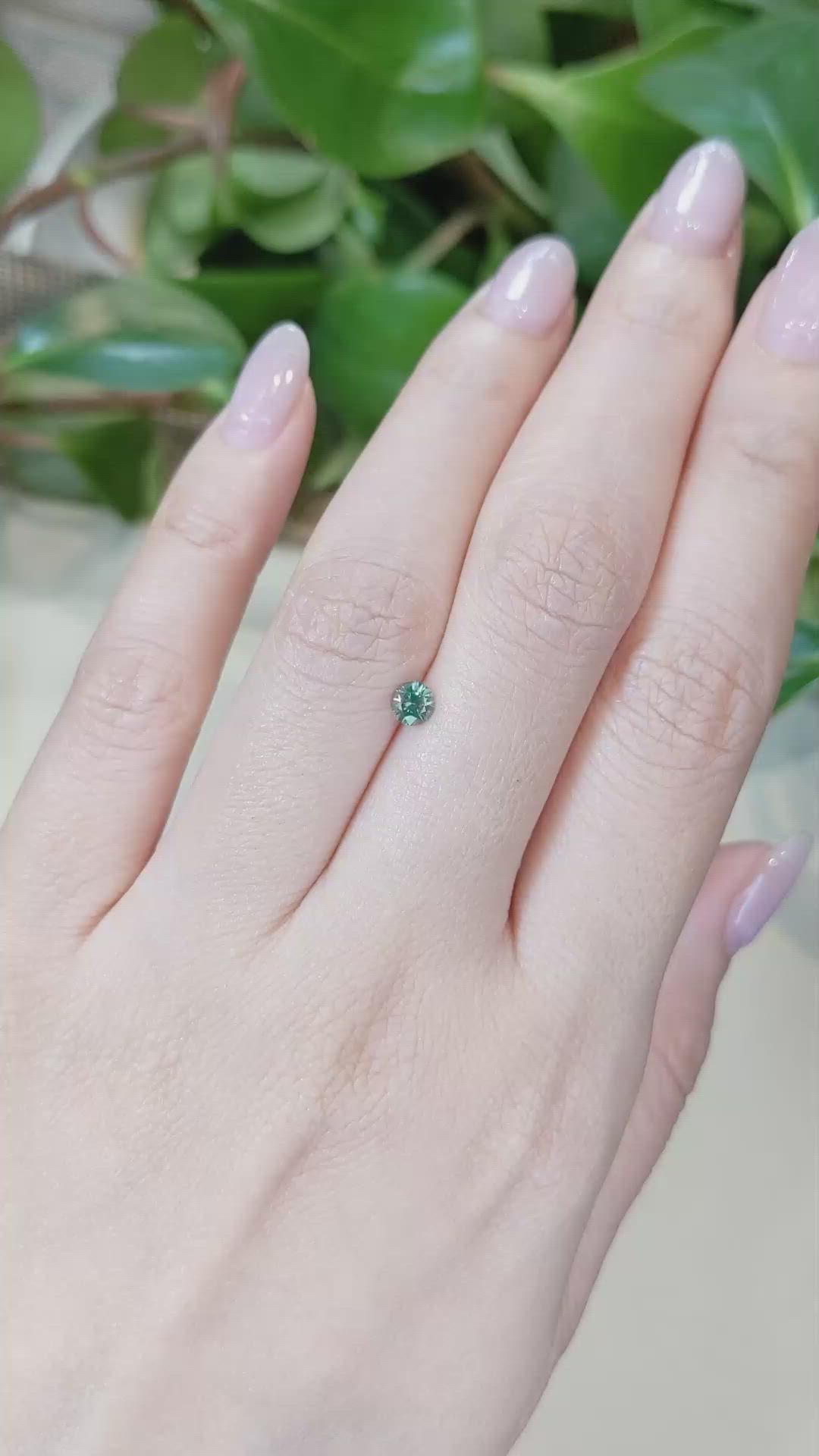 0.30 Ct. Green Sapphire from Montana Size Video