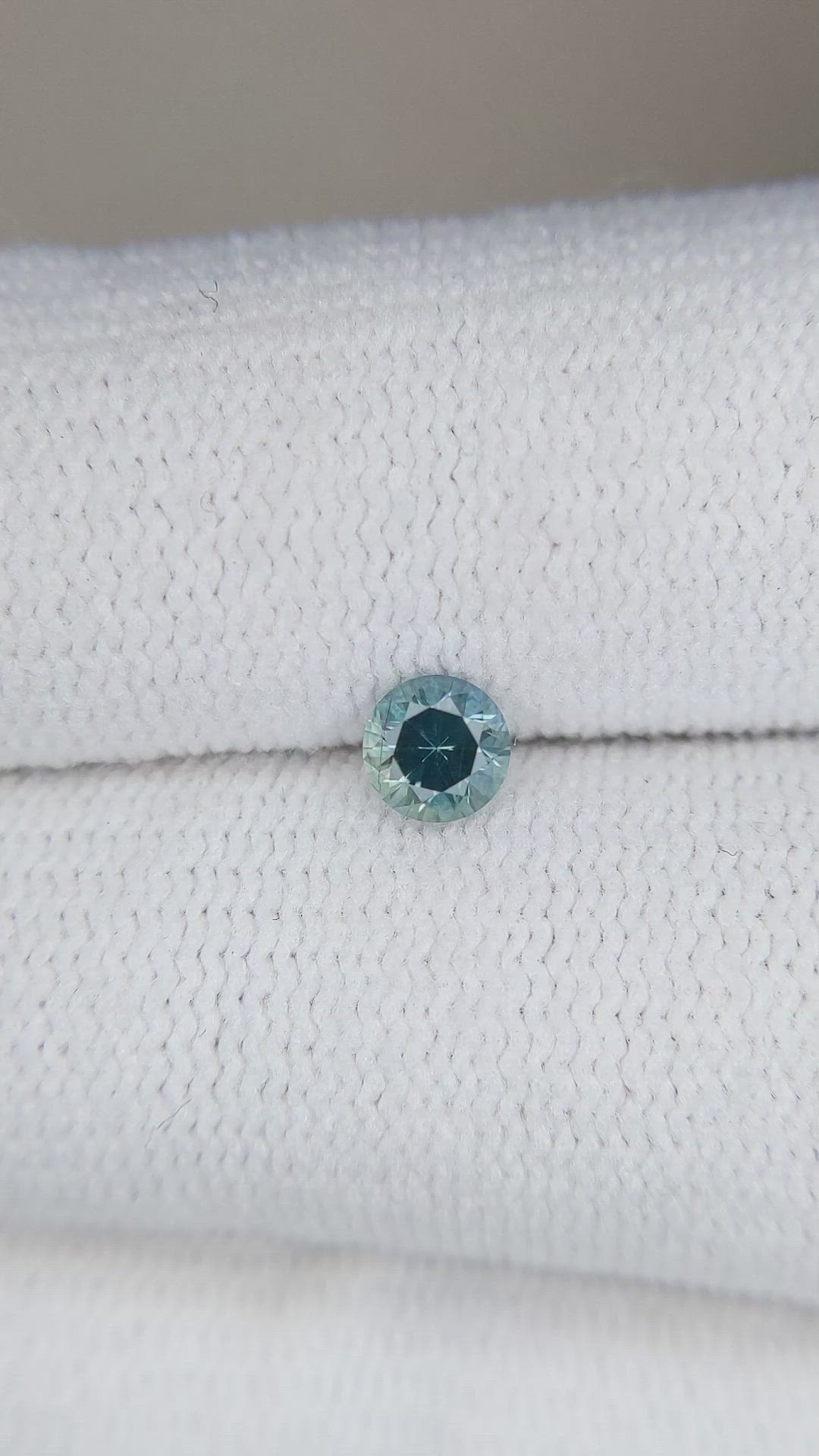 0.33 Ct. Greenish Blue Sapphire from Montana Size Video