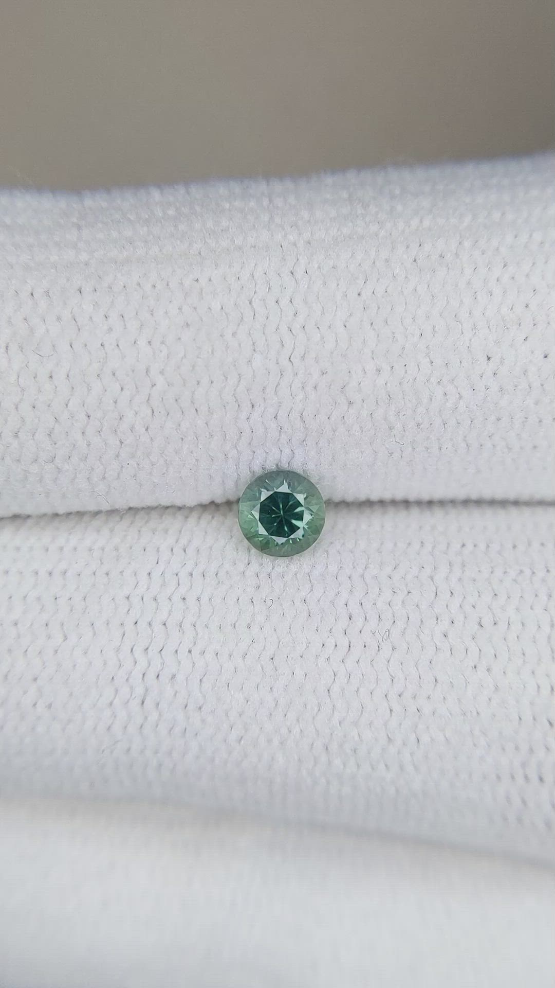 0.33 Ct. Green Sapphire from Montana Size Video