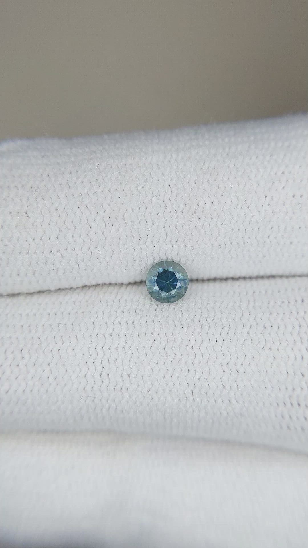 0.33 Ct. Greenish Blue Sapphire from Montana Size Video