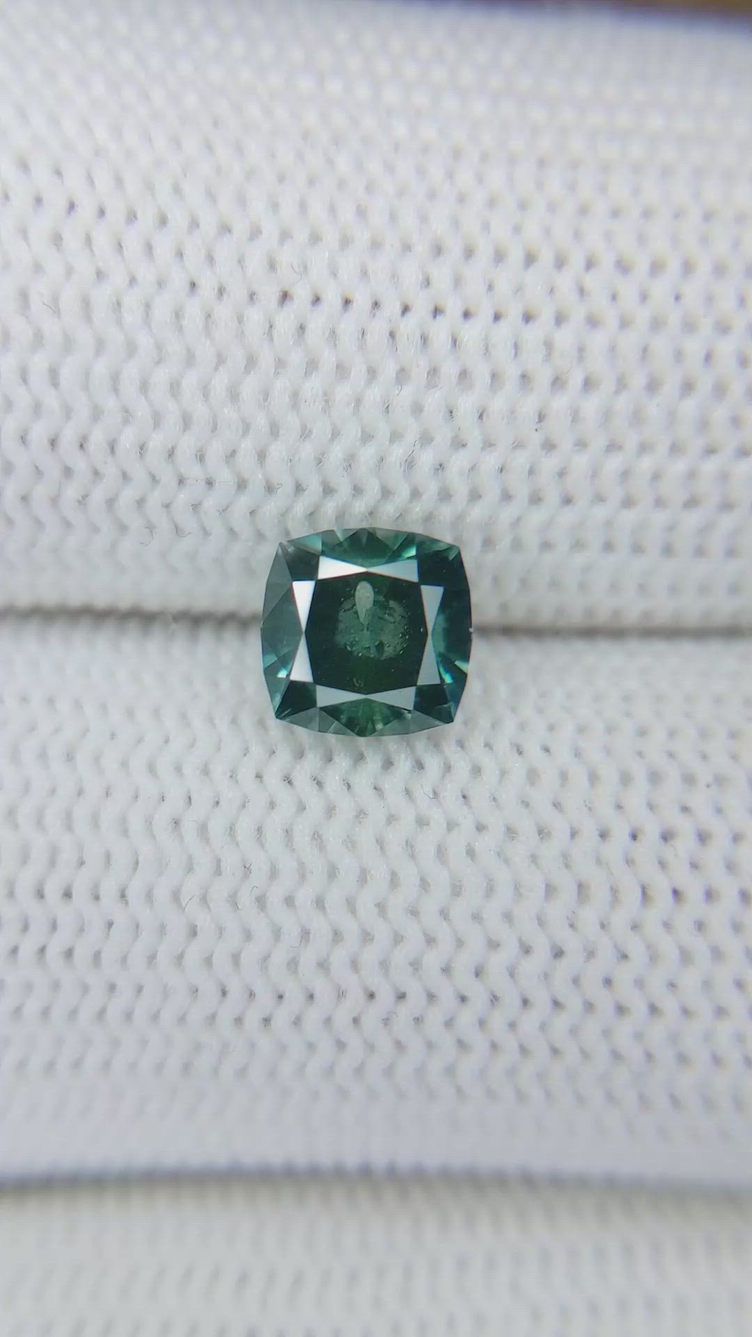 1.72 Ct. Bluish Green Sapphire from Montana Size Video
