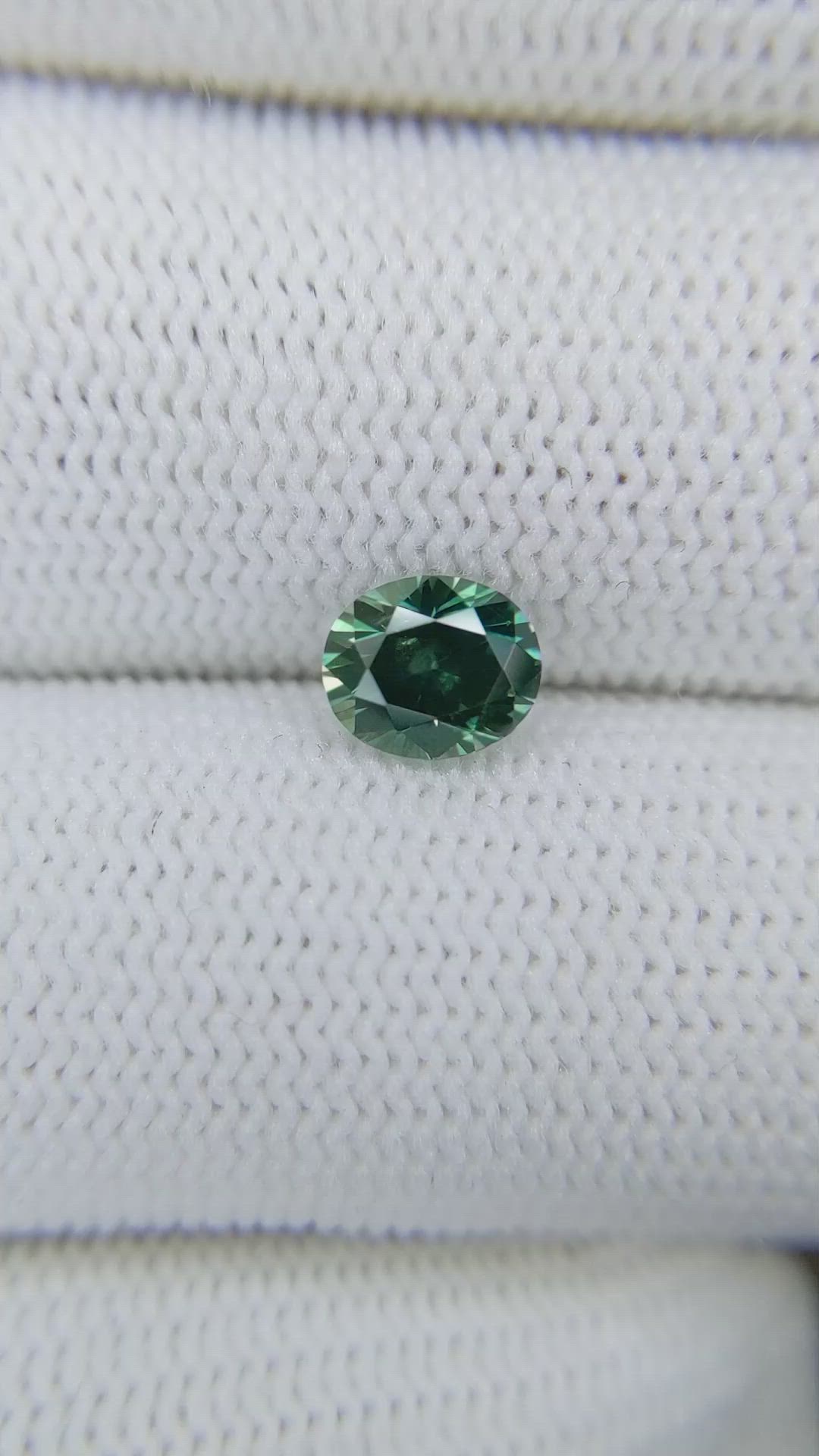 1.18 Ct. Bluish Green Sapphire from Montana Size Video