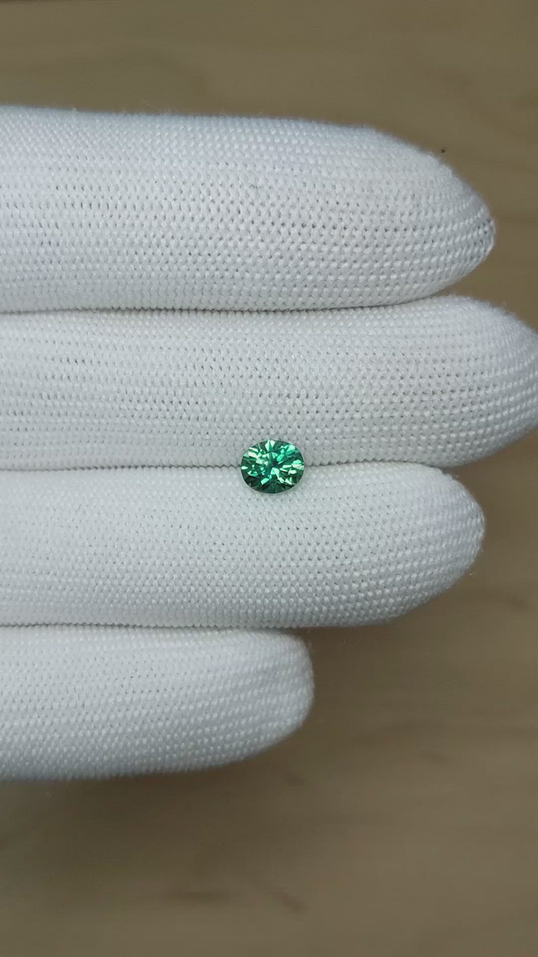 1.18 Ct. Bluish Green Sapphire from Montana Size Video