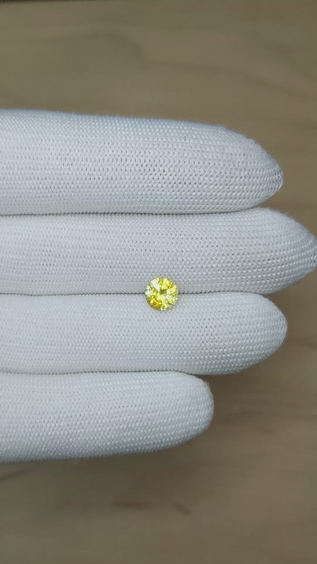1.50 Ct. Yellow Sapphire from Montana Size Video