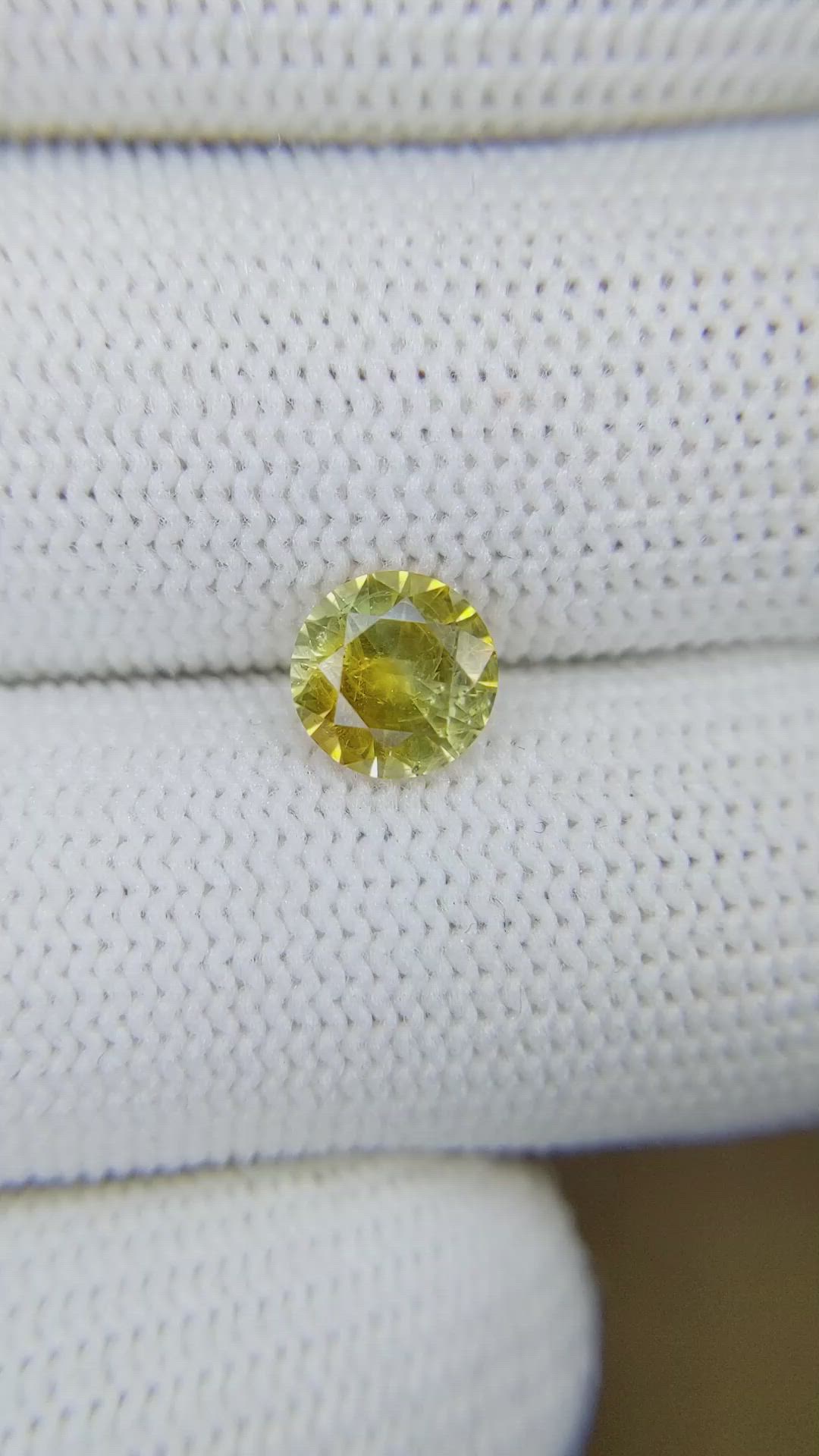 1.50 Ct. Yellow Sapphire from Montana Size Video