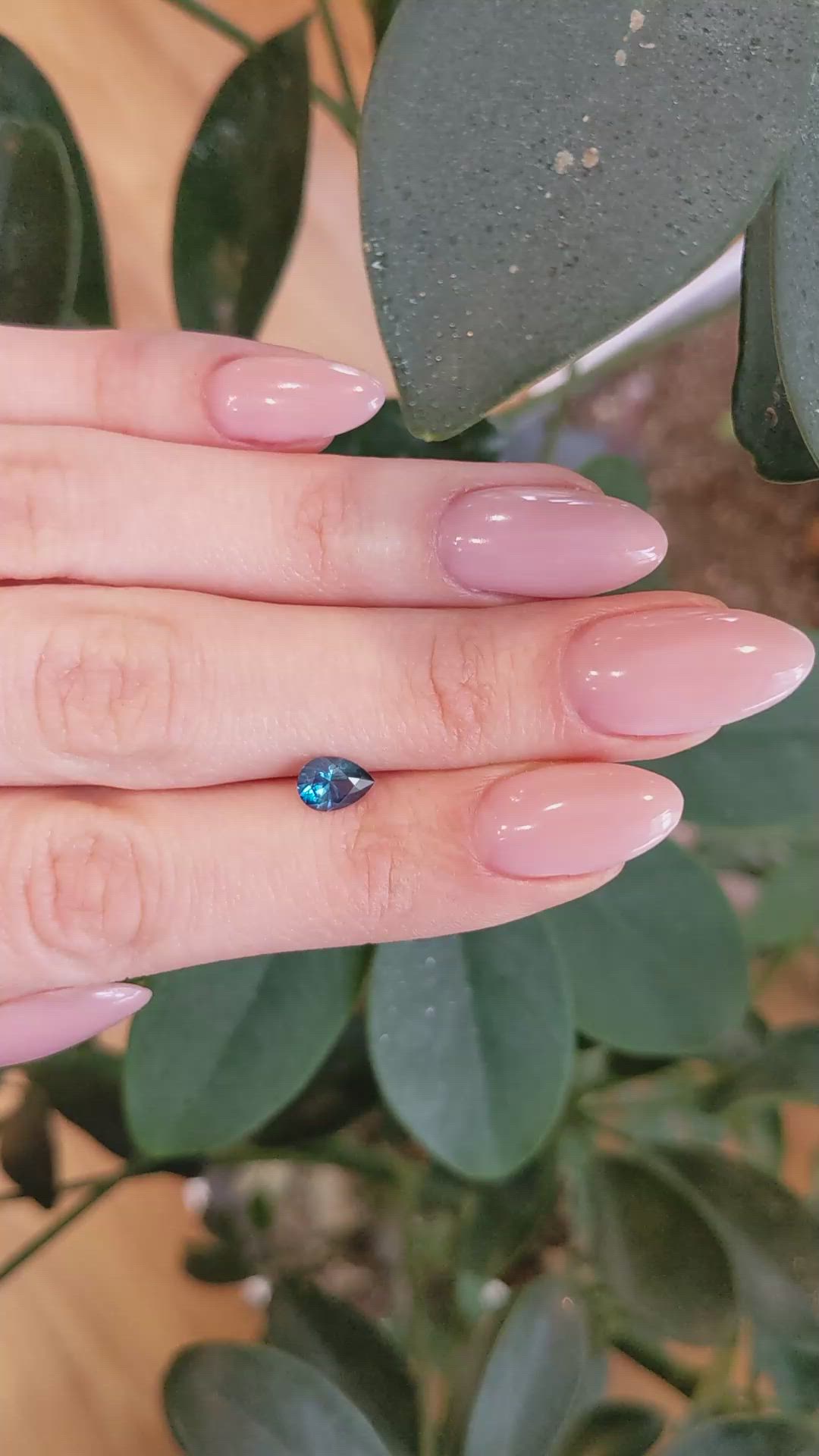 0.88 Ct. Greenish Blue Sapphire from Montana Size Video