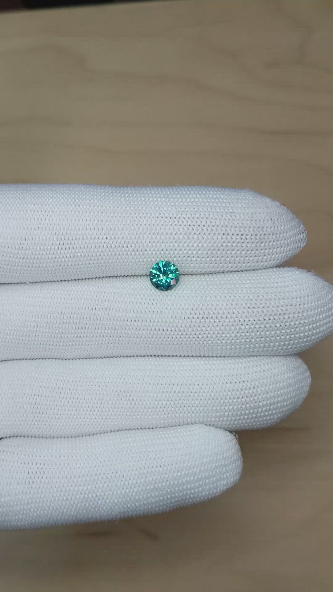 1.24 Ct. Greenish Blue Sapphire from Montana Size Video