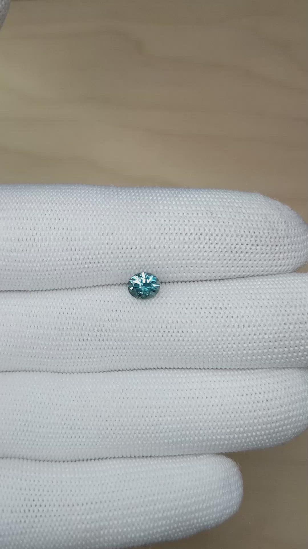 1.07 Ct. Greenish Blue Sapphire from Montana Size Video