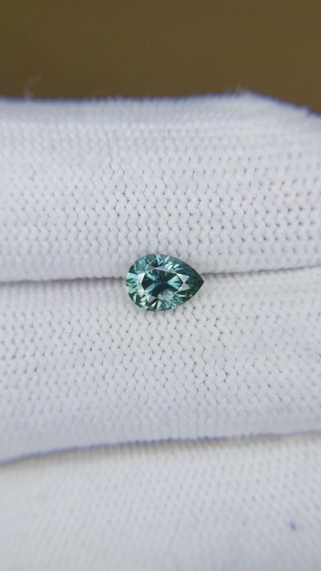 0.93 Ct. Greenish Blue Sapphire from Montana Size Video