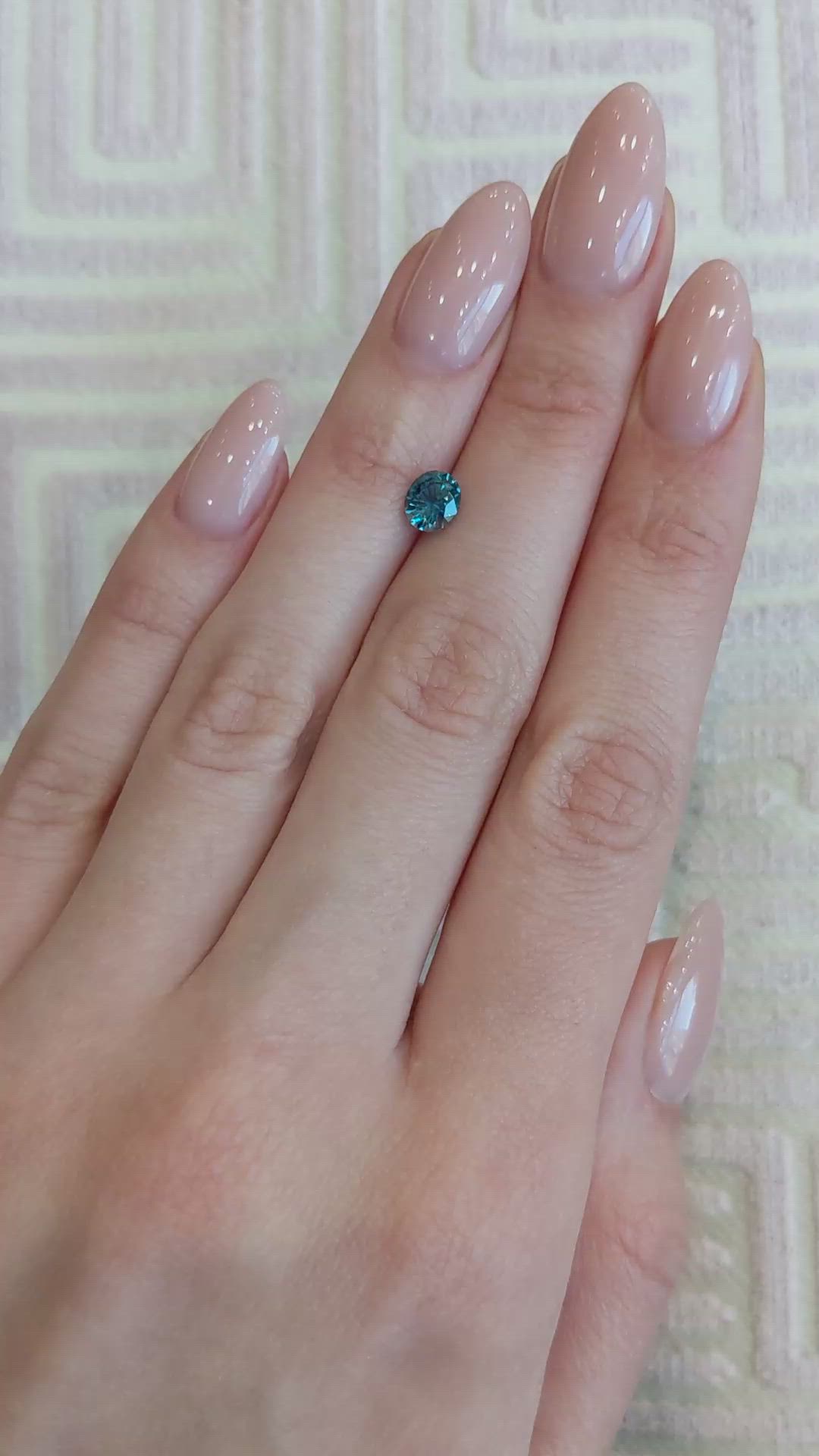 1.03 Ct. Greenish Blue Sapphire from Montana Size Video