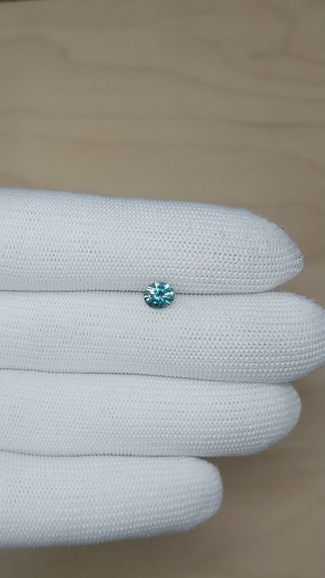 1.03 Ct. Greenish Blue Sapphire from Montana Size Video