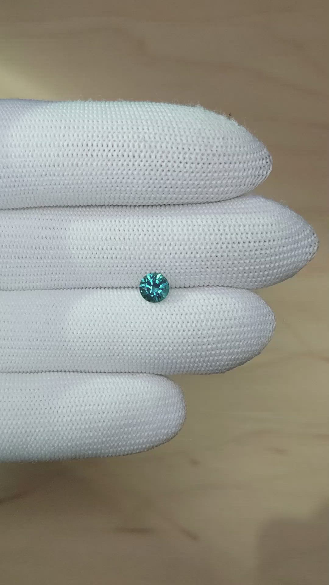 0.93 Ct. Greenish Blue Sapphire from Montana Size Video