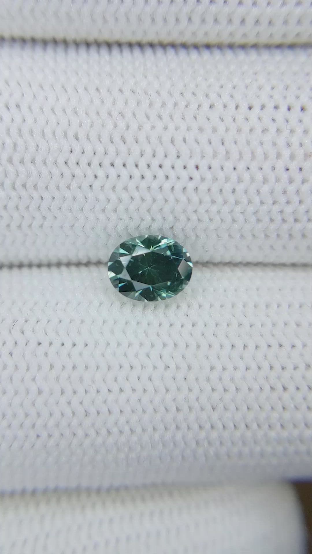 1.12 Ct. Greenish Blue Sapphire from Montana Size Video