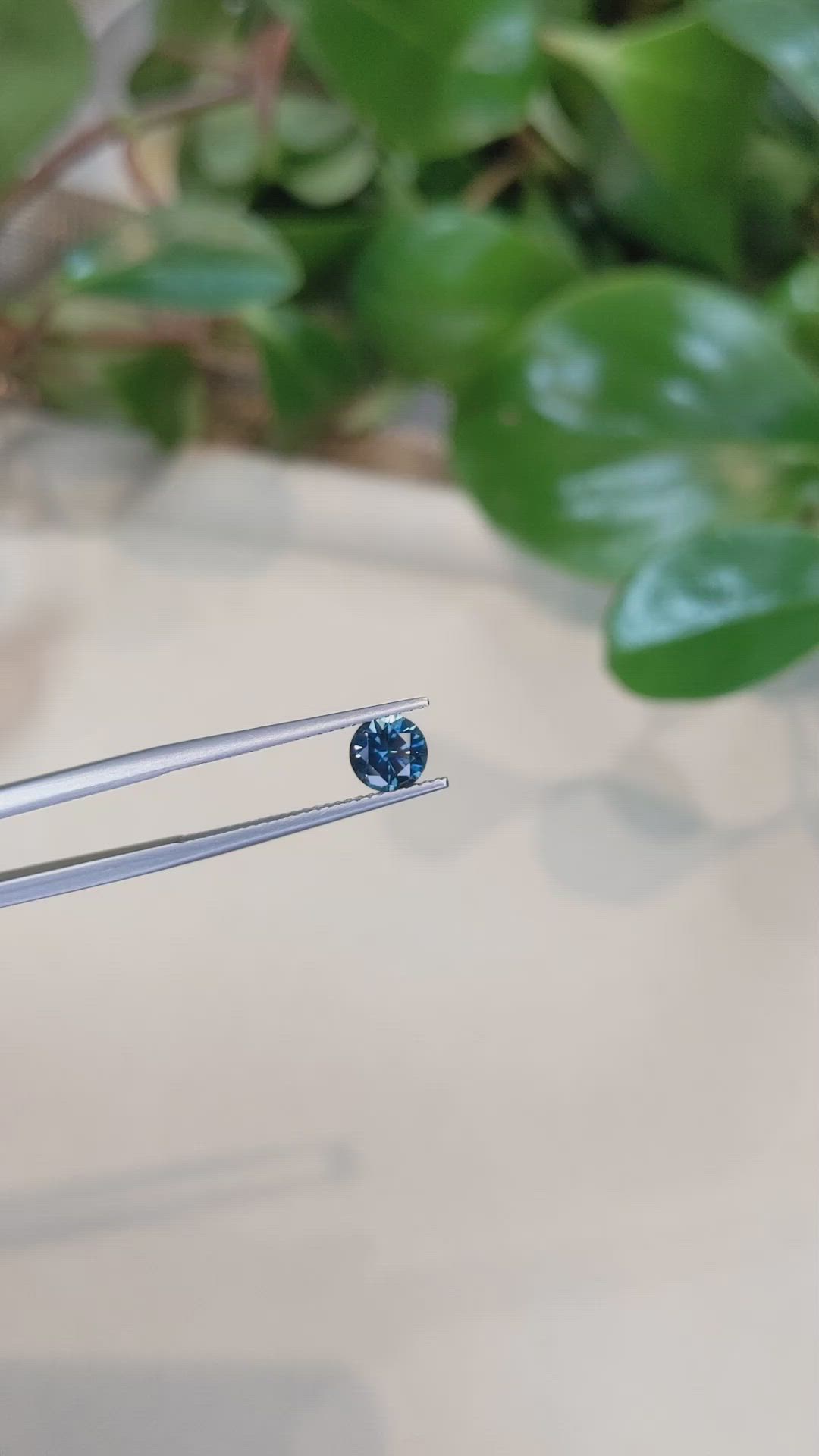 0.92 Ct. Greenish Blue Sapphire from Montana Size Video