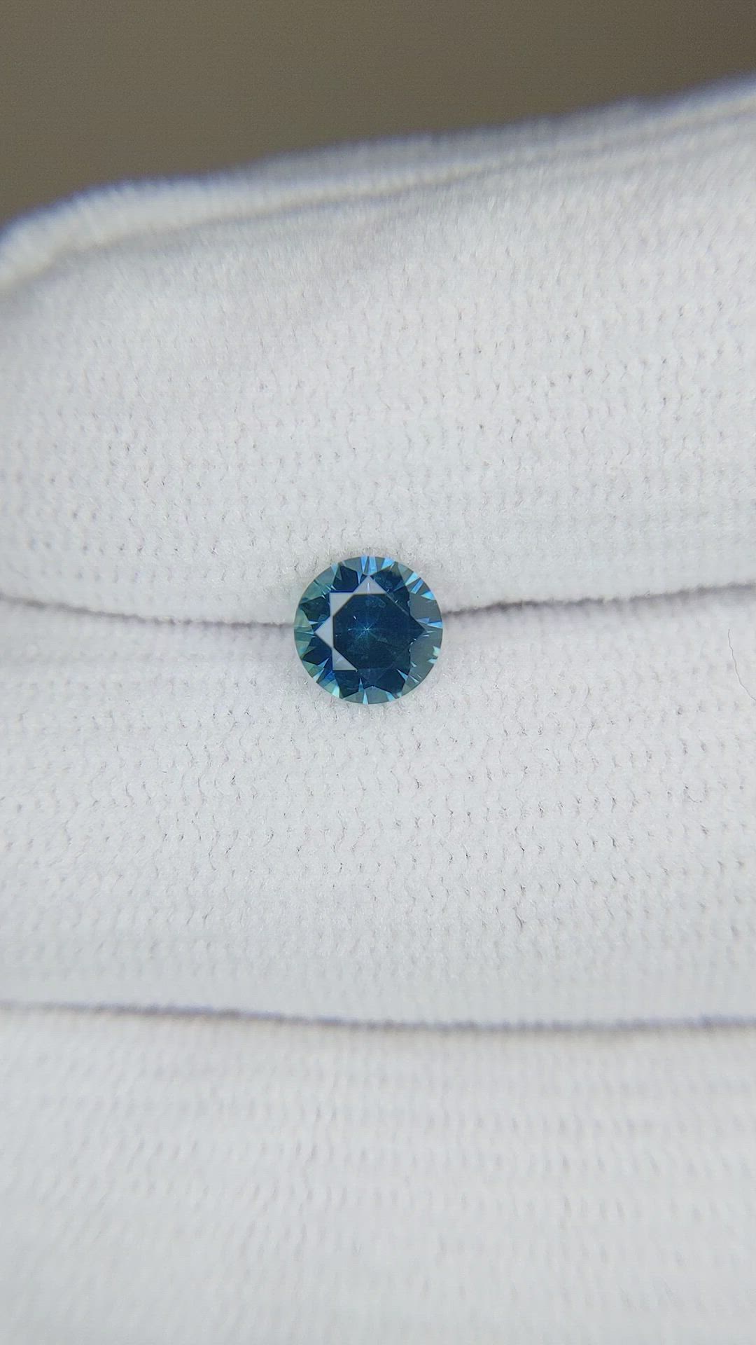 0.84 Ct. Greenish Blue Sapphire from Montana Size Video