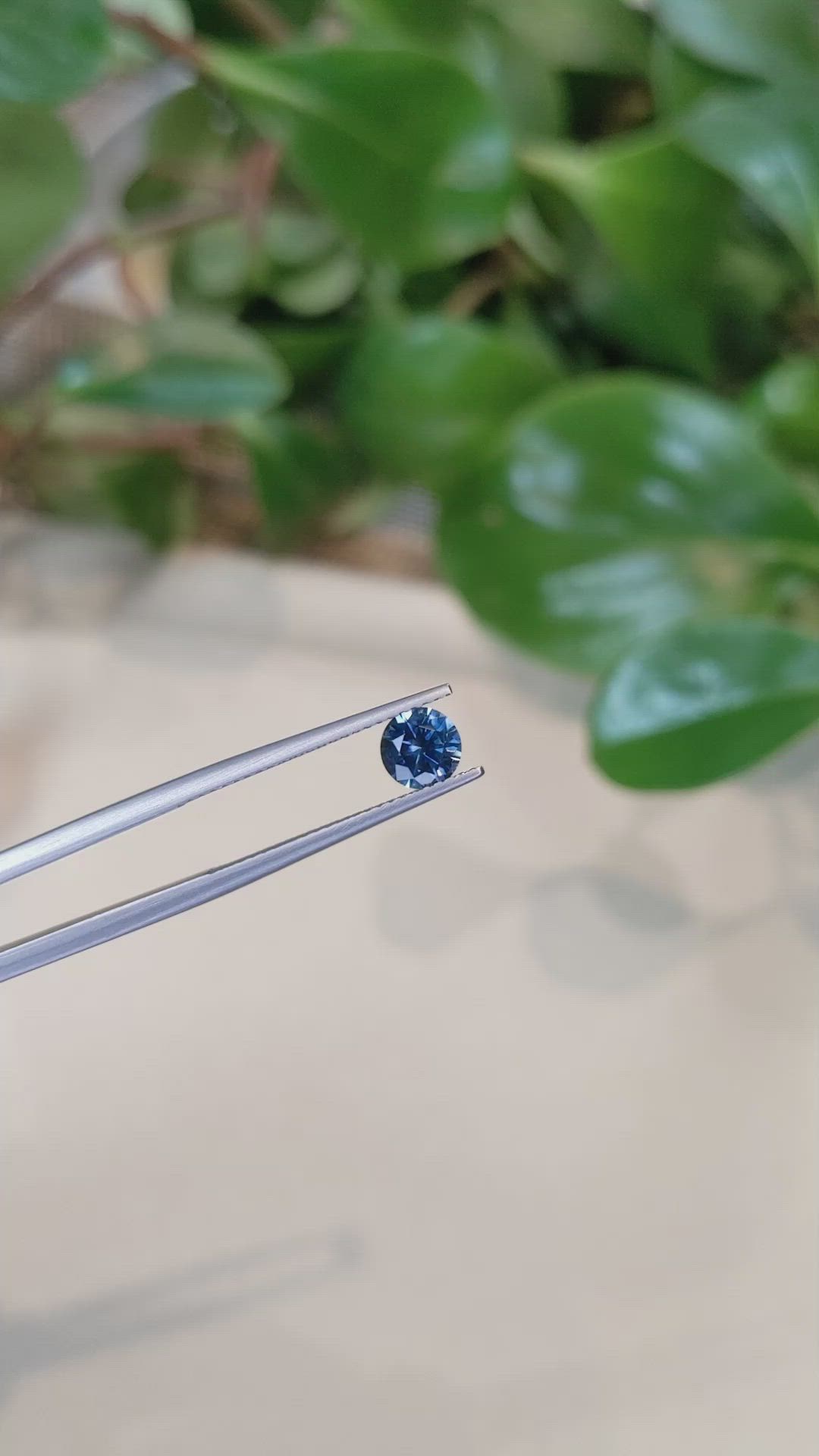0.84 Ct. Greenish Blue Sapphire from Montana Size Video
