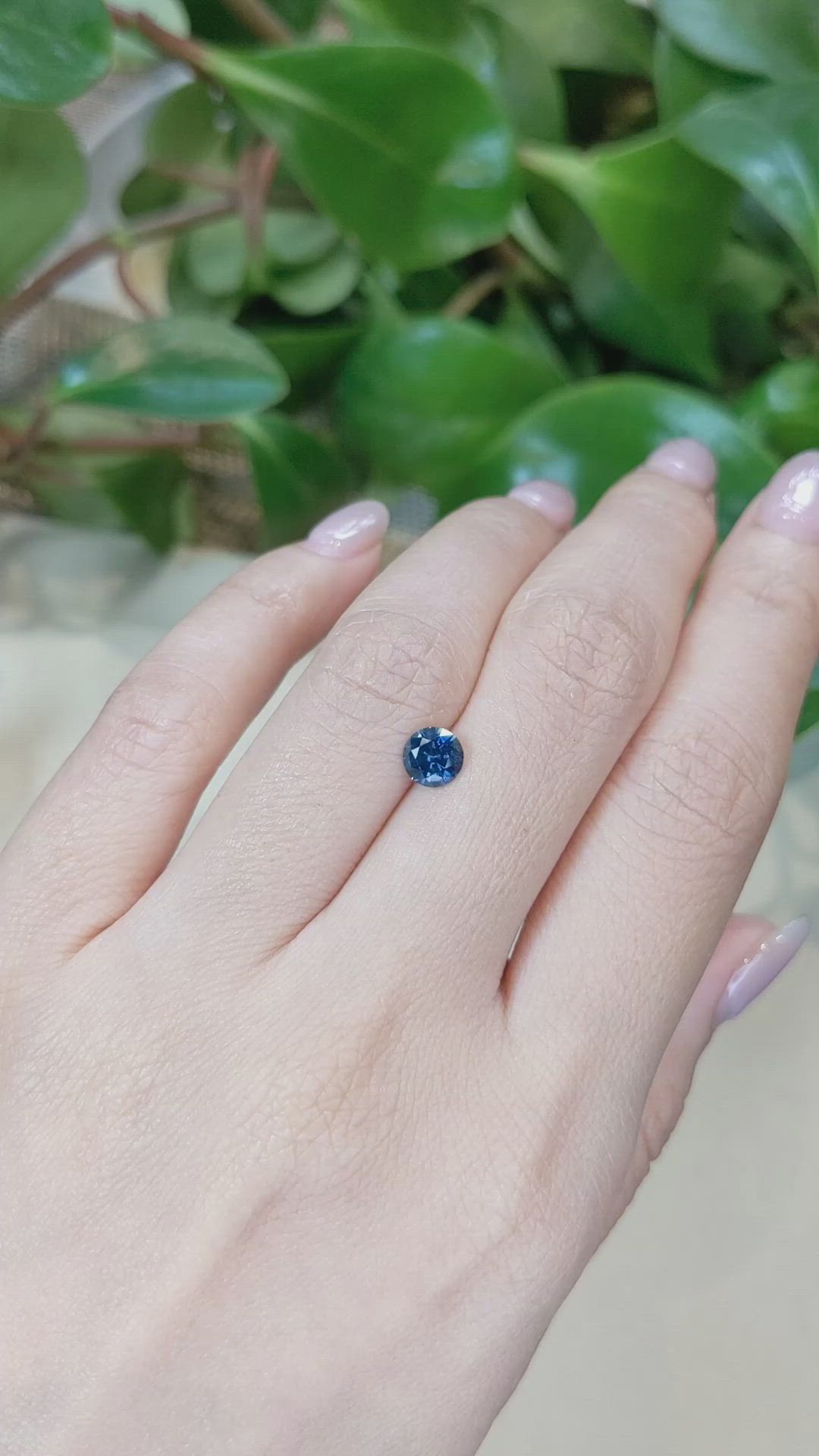 0.84 Ct. Greenish Blue Sapphire from Montana Size Video