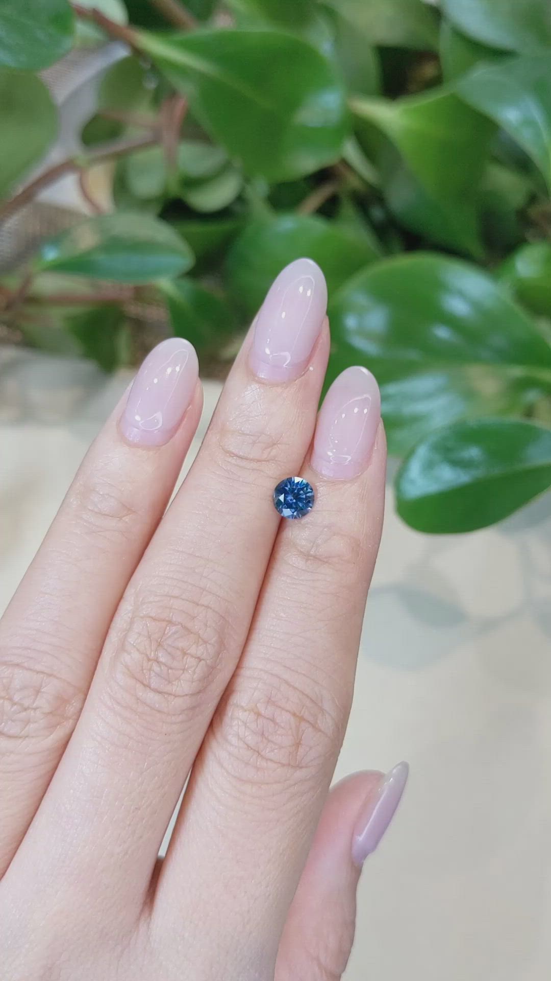 0.84 Ct. Greenish Blue Sapphire from Montana Size Video