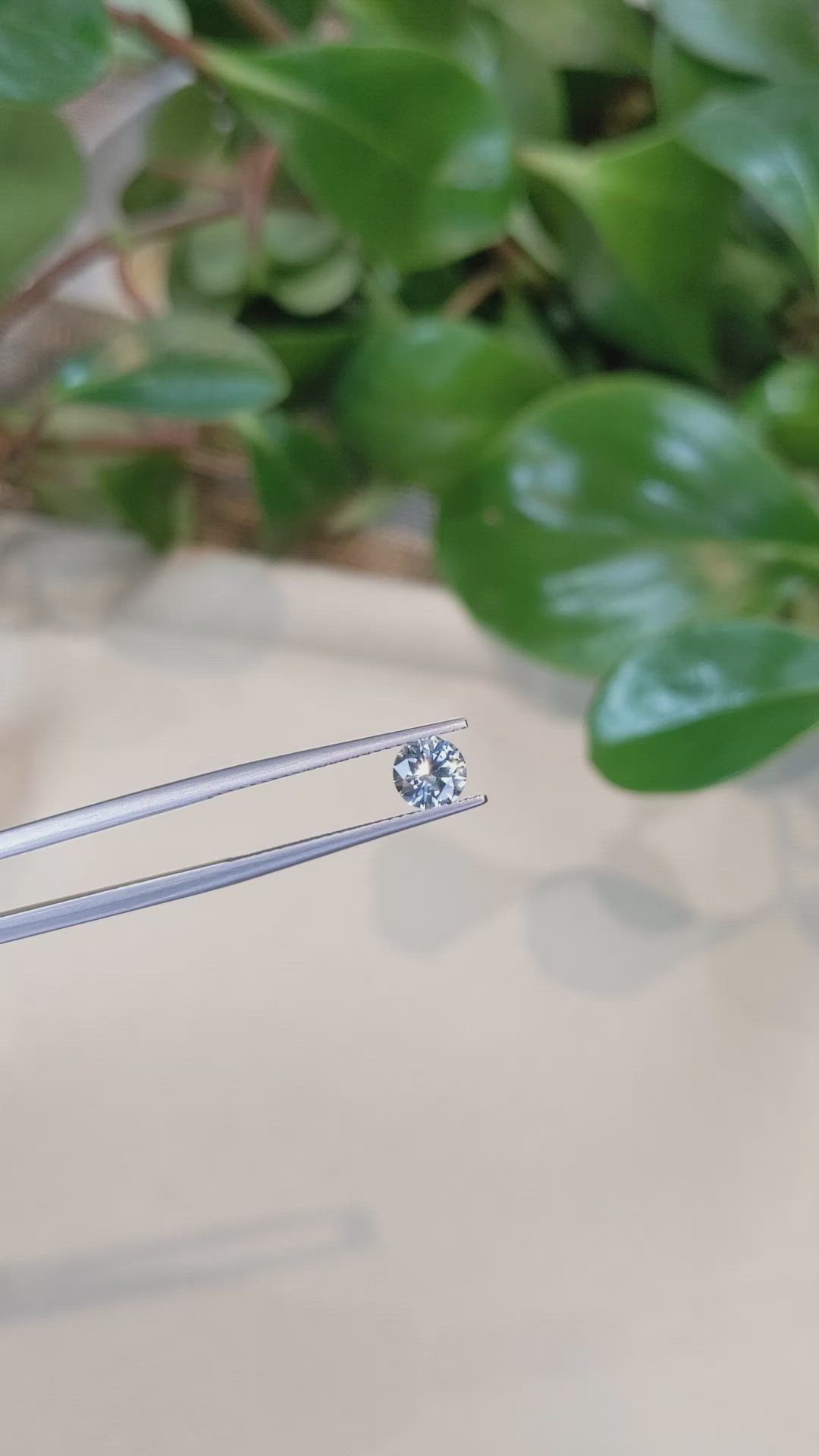 0.71 Ct. Greyish Blue Sapphire from Montana Size Video