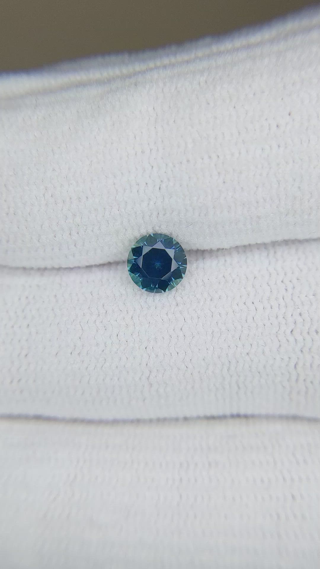 0.76 Ct. Bluish Green Sapphire from Montana Size Video