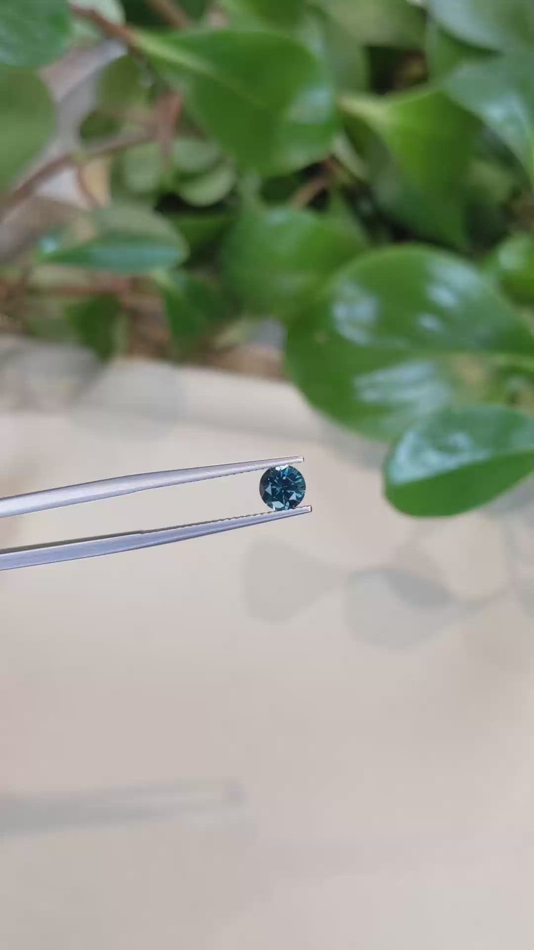 0.76 Ct. Bluish Green Sapphire from Montana Size Video