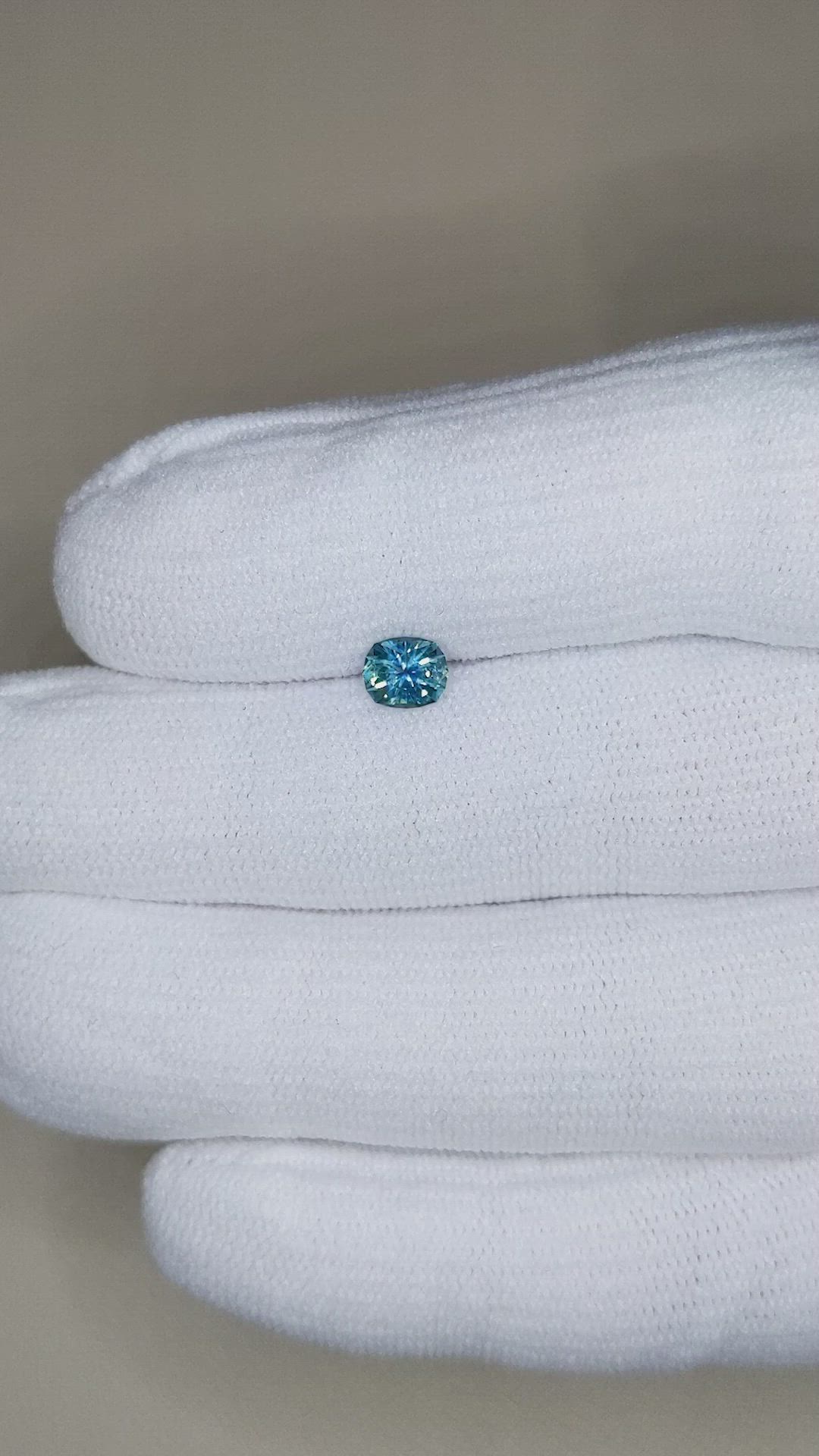 0.67 Ct. Greenish Blue Sapphire from Montana Size Video