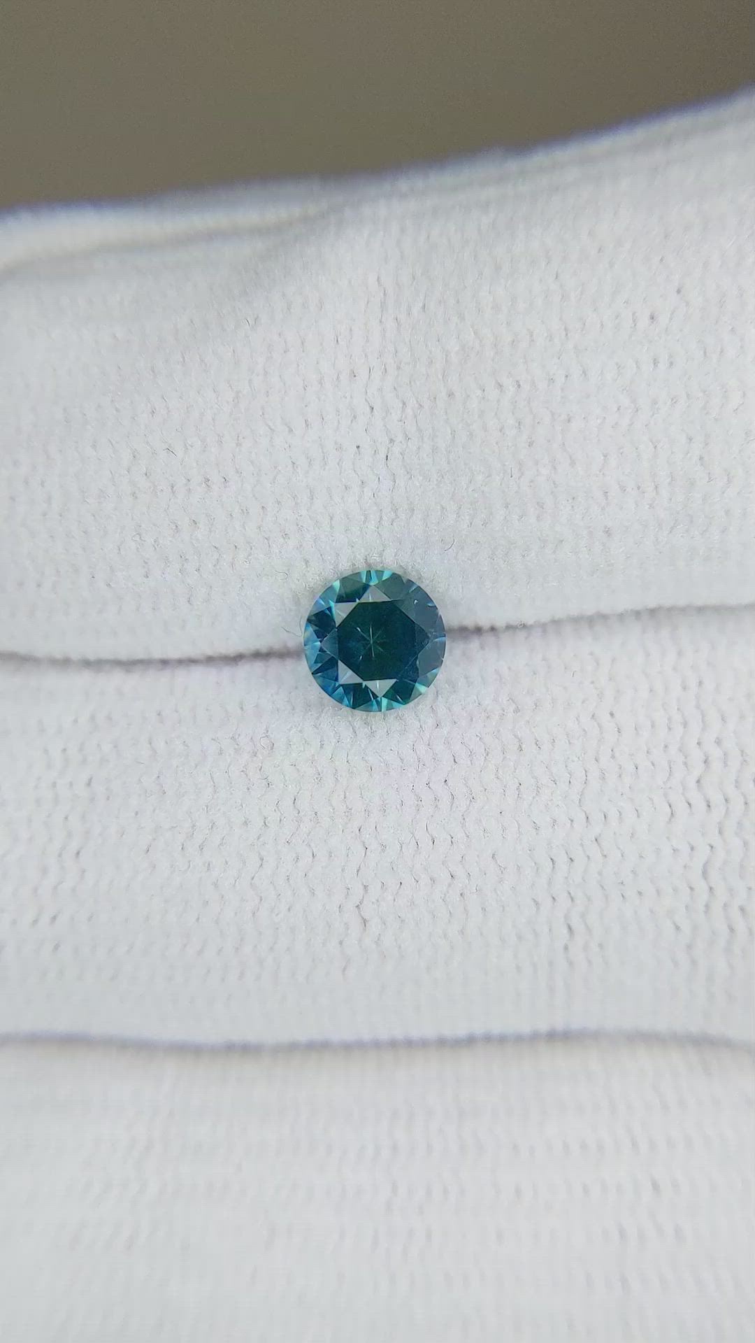 0.92 Ct. Bluish Green Sapphire from Montana Size Video