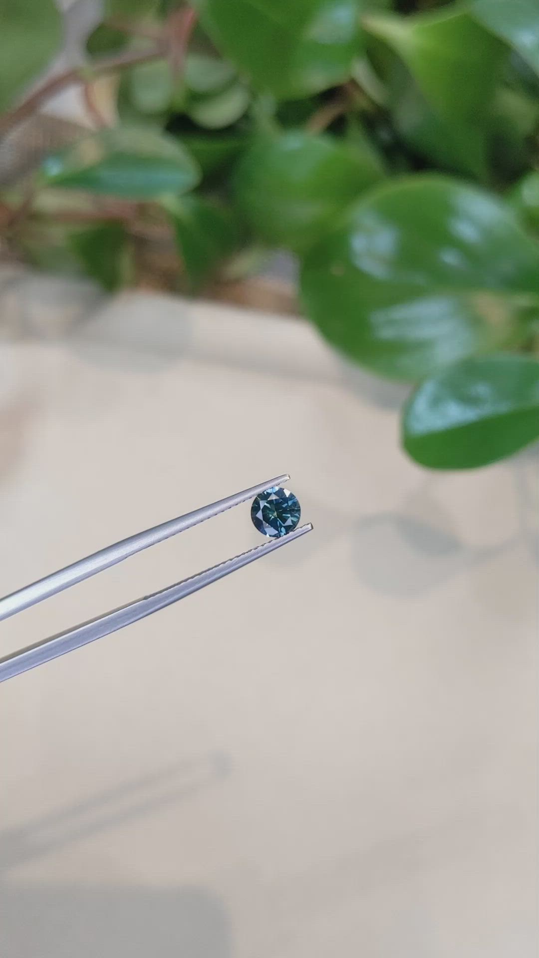 0.92 Ct. Bluish Green Sapphire from Montana Size Video