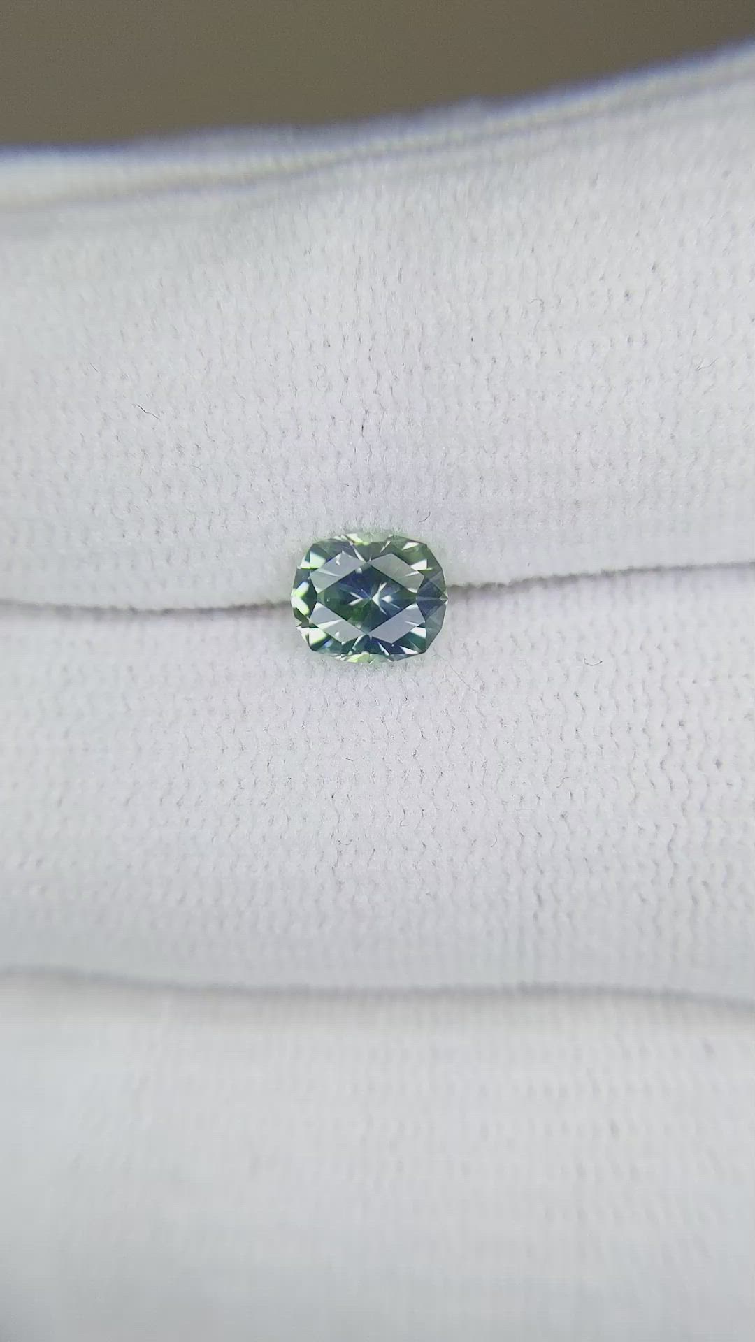 0.83 Ct. Bluish Green Sapphire from Montana Size Video