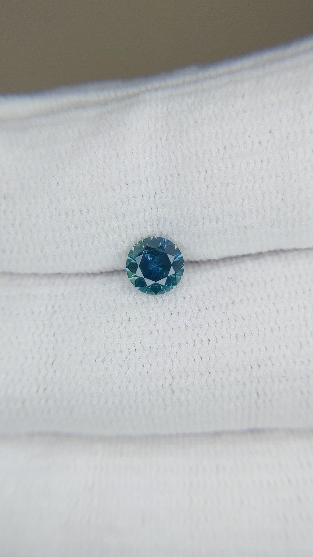 0.78 Ct. Greenish Blue Sapphire from Montana Size Video