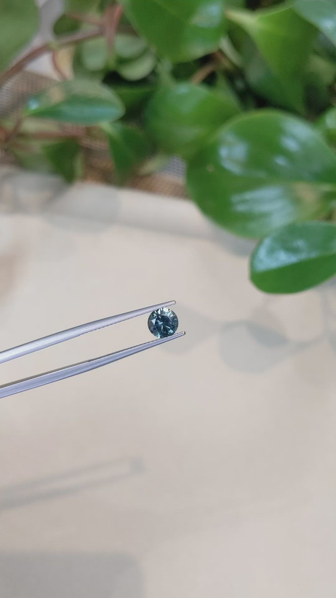 1.07 Ct. Bluish Green Sapphire from Montana Size Video