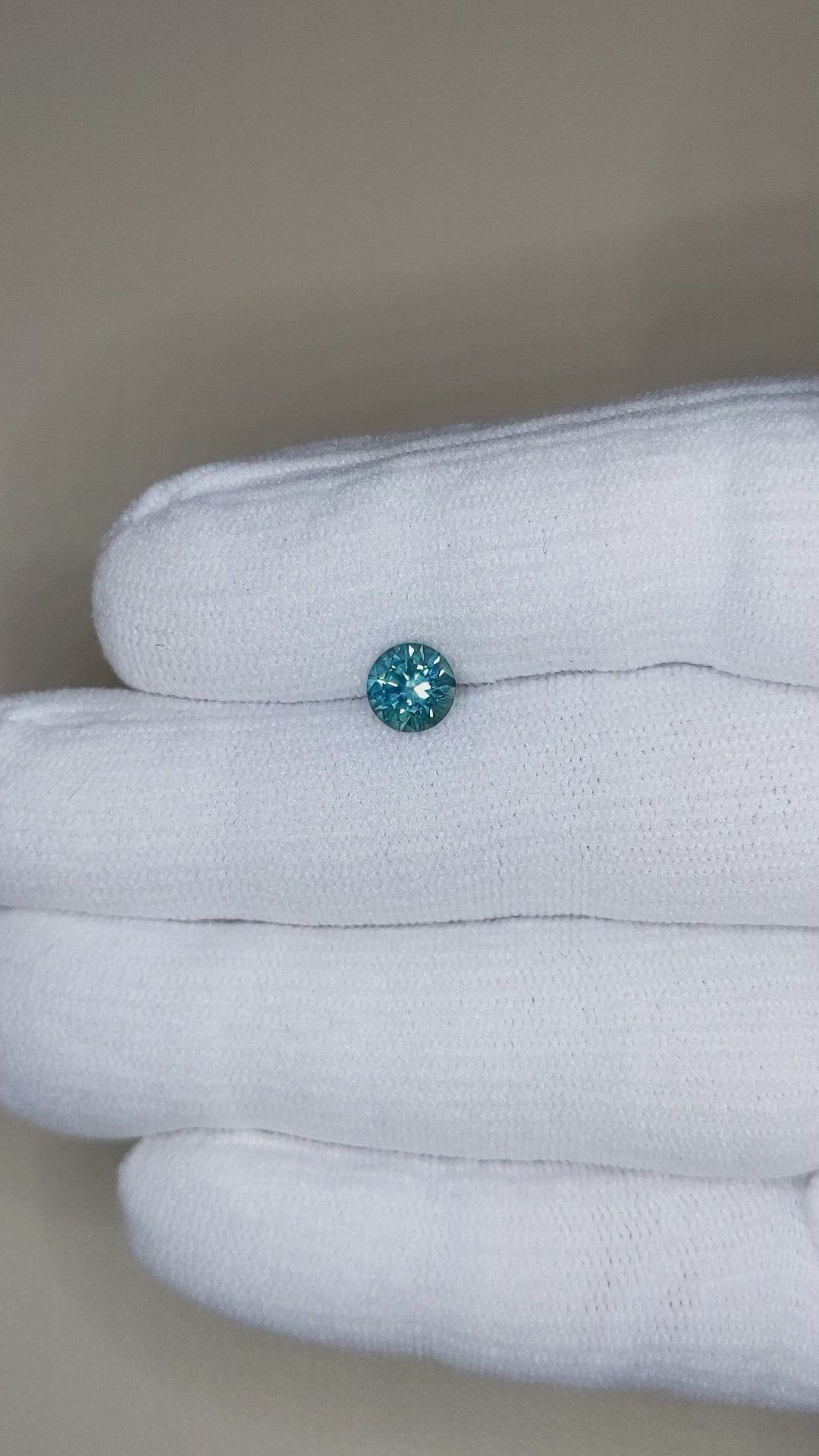1.07 Ct. Bluish Green Sapphire from Montana Size Video