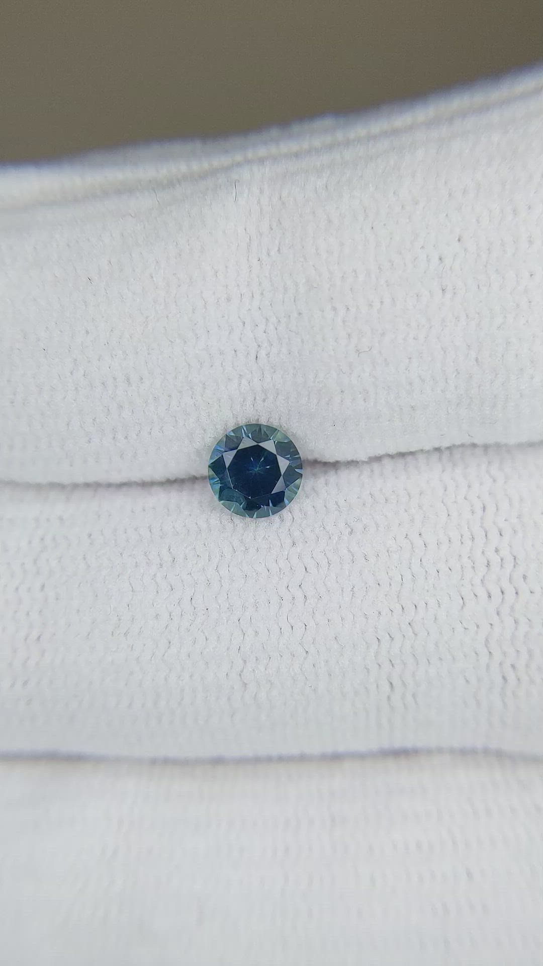 0.62 Ct. Bluish Green Sapphire from Montana Size Video