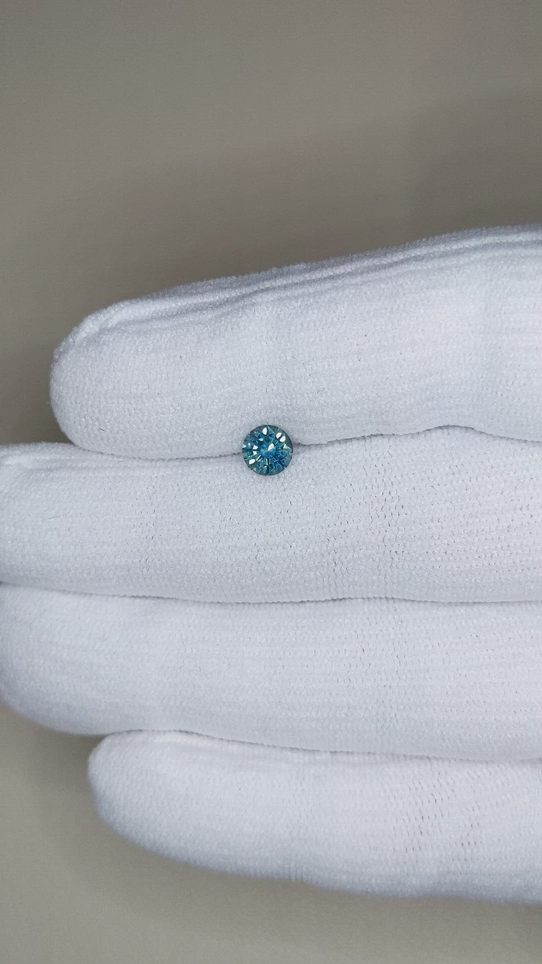 0.62 Ct. Bluish Green Sapphire from Montana Size Video