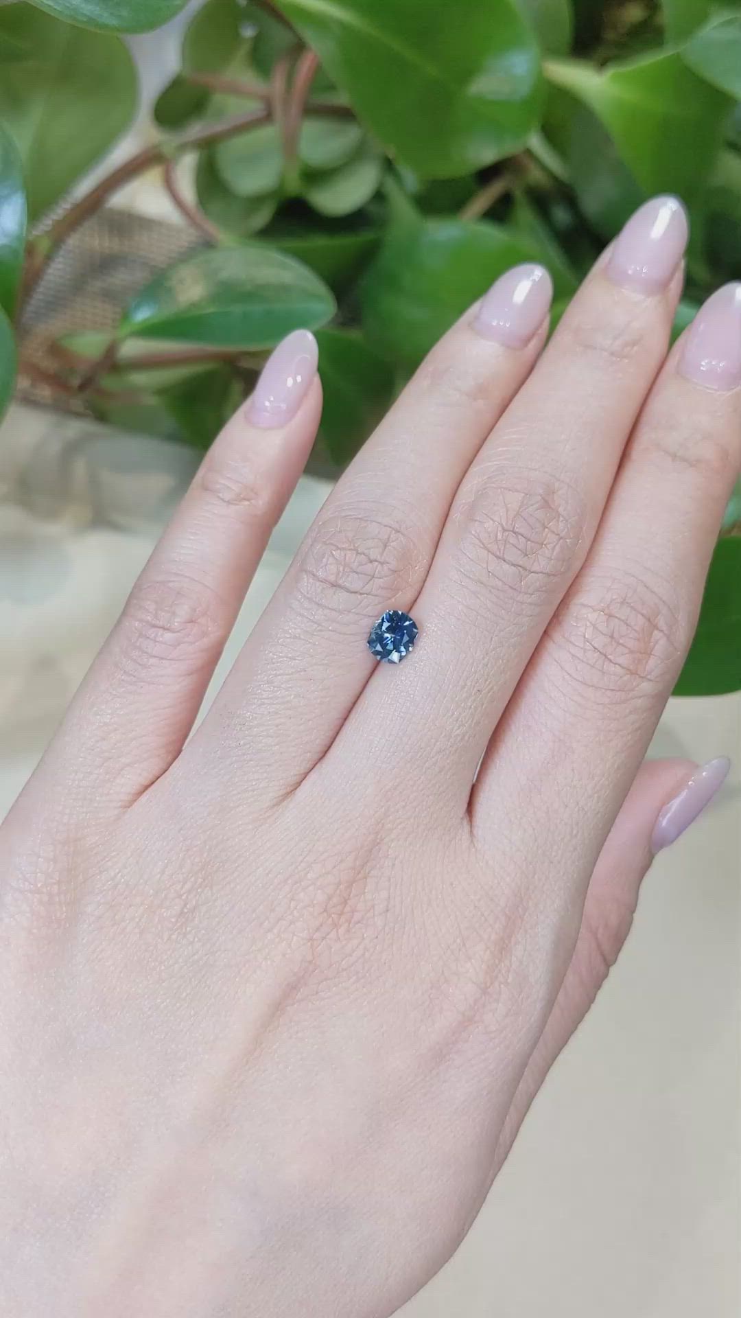 0.82 Ct. Blue Sapphire from Montana Size Video
