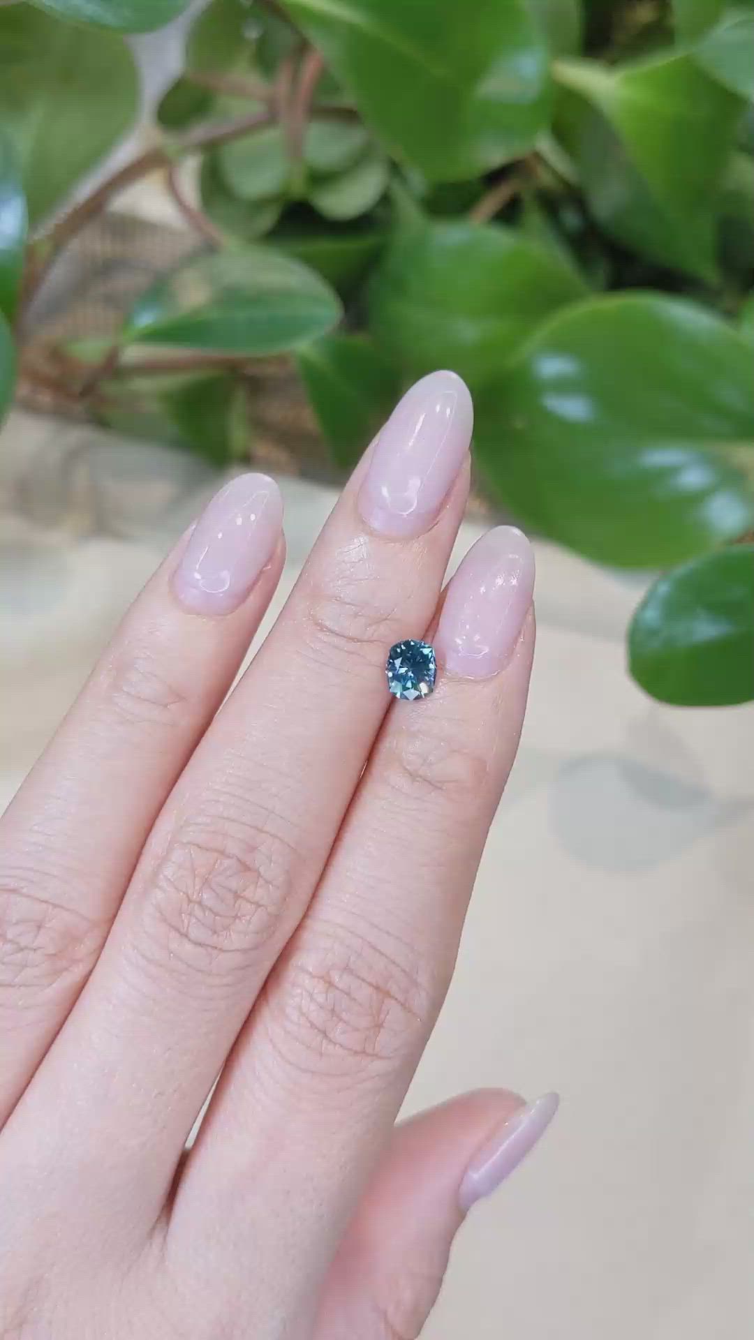 0.82 Ct. Blue Sapphire from Montana Size Video