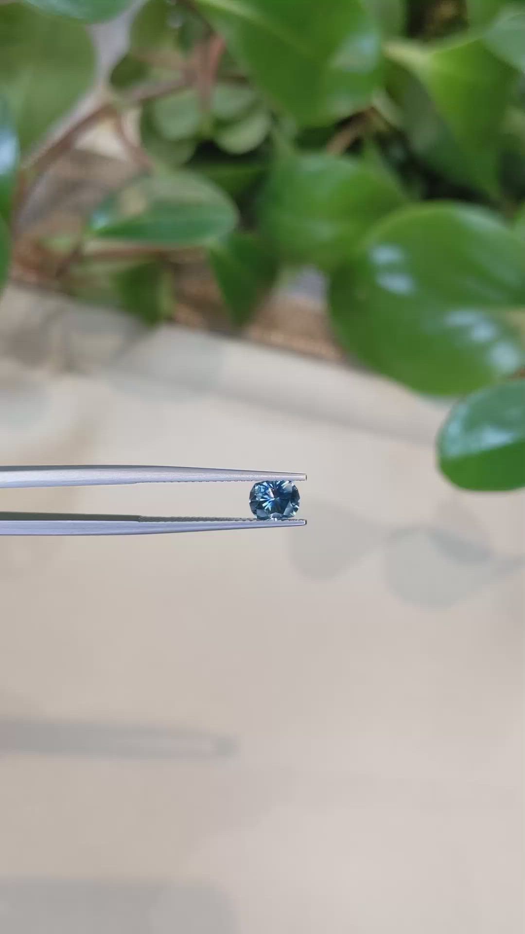 0.82 Ct. Blue Sapphire from Montana Size Video