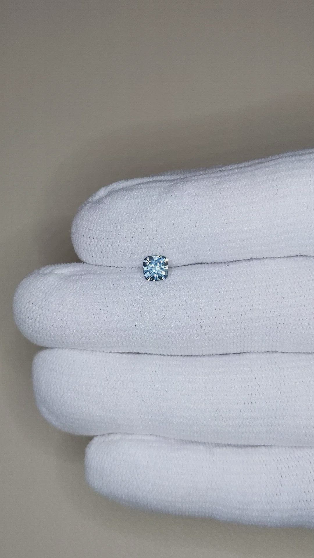 0.60 Ct. Blue Sapphire from Montana Size Video