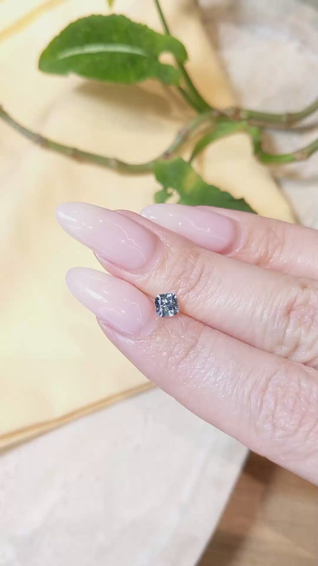 0.60 Ct. Blue Sapphire from Montana Size Video